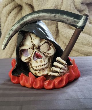 Grim Reaper Statue Skull Skeleton