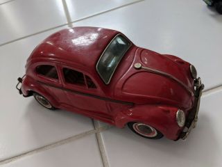 Vintage Tin Vw Volkswagen Beetle Battery Operated Toy