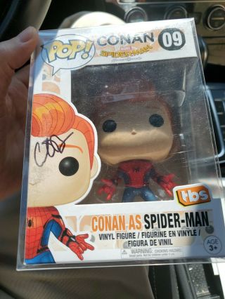 Signed Autographed Sdcc 2017 Exclusive Conan As " Spider - Man " Funko Pop Vinyl