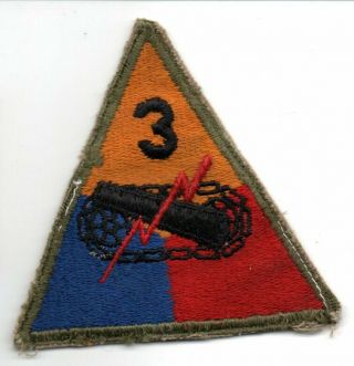 World War Ii Us Army 3rd Armored Division Patch