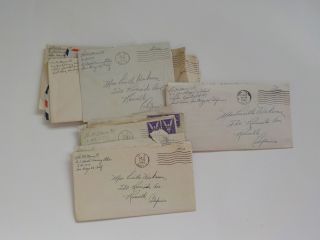 14 Wwii Letters U.  S.  S.  General Harry Taylor Roseville San Diego California Ww2