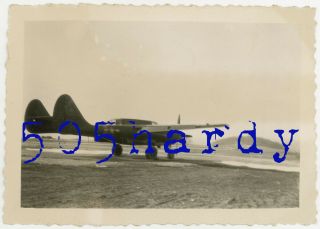 Wwii Us Gi Photo - Northrop P - 61 Black Widow Rothwesten Air Field Germany 2