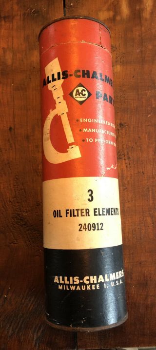 Allis Chalmers Oil Filter Element Can Container Milwaukee 240912