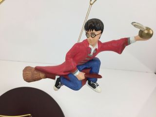 Vintage Kurt Adler Harry Potter Flying On Broom Golden Snitch Christmas Ornament