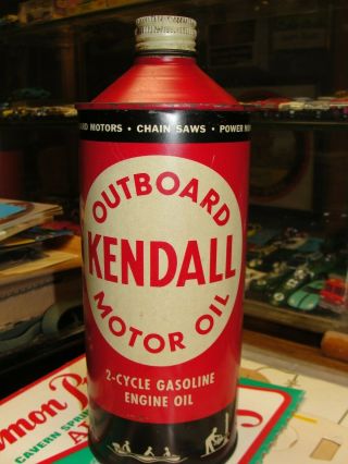 Kendall Cone Top Outboard Motor Oil 1 Qt.  Can Bradford,  Pa
