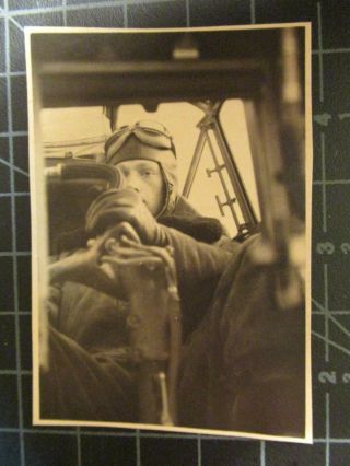 Wwii German Photo Combat Soldiers Pilot At Controls