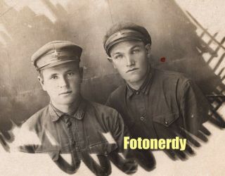 1930s Early Pre Wwii Soviet Russian Photo Red Army Comrades Portrait W5
