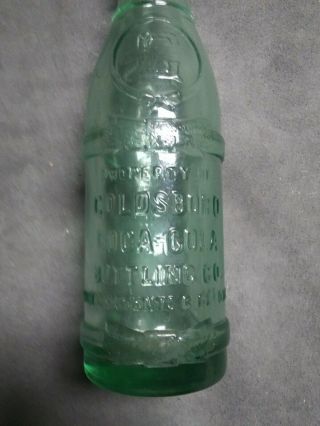 Vintage Coca Cola Bottle with Ribbons for Goldsboro C.  C.  Bottling Co.  6 oz 3