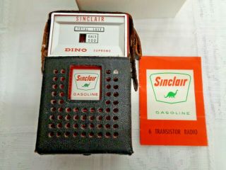 Vintage Sinclair Six Transister Radio Dino Supreme with Case 2