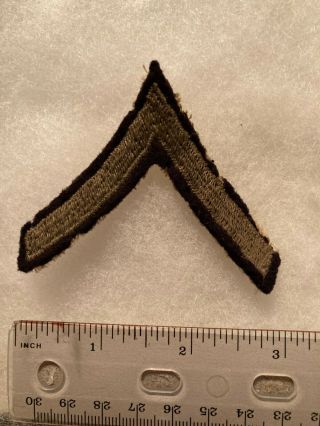 Authentic Wwii Us Army Private Grade 6 Stripe Rank Shoulder Patch Insignia