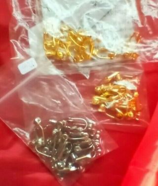 Pierced Earring Converters To Clip Backs Silver & Gold Finished 20 Pairs