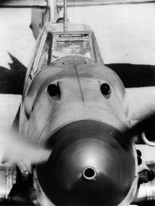 Wwii B&w Photo Luftwaffe Me109 Nose View Messerschmitt World War Two Ww2 / 6043