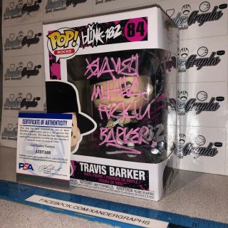 Travis Mutha F Barker Blink 182 Signed Autographed Funko Pop - Psa Dna Psadna