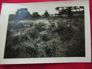 Wwii German Photo Combat Soldiers On The Line In Field