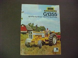 Mm Minneapolis - Moline G1355 Tractor Brochure