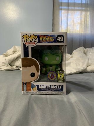 In Hand Marty Mcfly Funko Pop Plutonium Glow In The Dark Le 3000