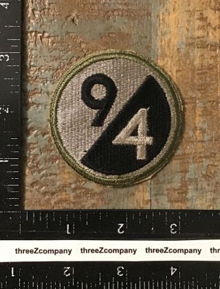 Ww2 Us Army 94th Infantry Division Ssi Patch