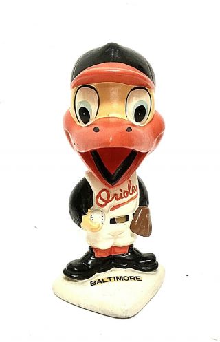 Vintage 1961 - 63 Mlb Baltimore Orioles Bird Mascot Bobble Head Nodder Baseball