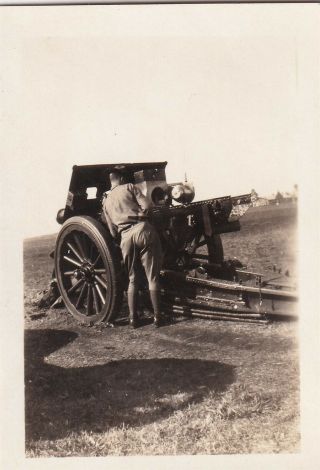 Pre - Wwii Photo 11th Field Artillery Hawaiian Division Howitzer 111