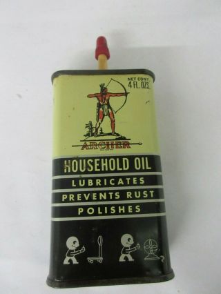 Vintage Advertising Archer Oil Oiler Tin Collectible 697 - Z
