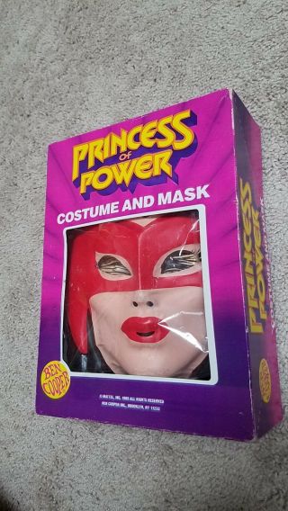 Complete Inbox Vtg 1985 Ben Cooper Cat - Ra Princess Of Power Mask Costume And Box