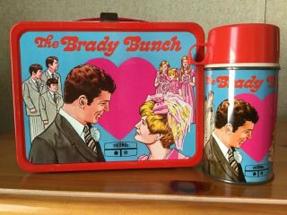 Vintage The Brady Bunch Lunchbox And Thermos