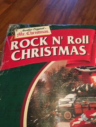 Vintage Mr Christmas Rock N Roll Diner Skating Rink - Animated Musical W Box.