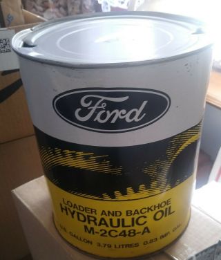 Rare Vintage Ford Tractor Hydraulic Oil One Gallon Can.  L@@k