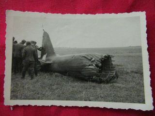 Wwii German Photo Combat Soldiers Crashed Russian Aircraft
