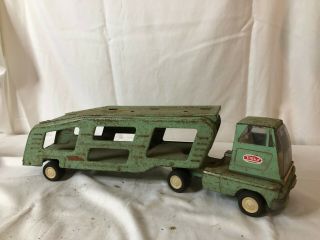 Vintage Metal Tonka Semi Truck & Trailer Car Auto Carrier