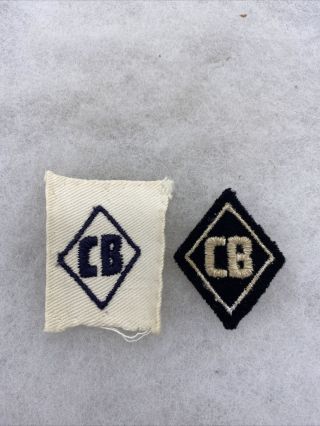 Set Of 2 Ww2 Us Navy Construction Battalion Specialty Marks (h854