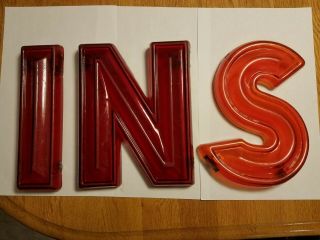 Vintage Marquee Sign Letters I N S
