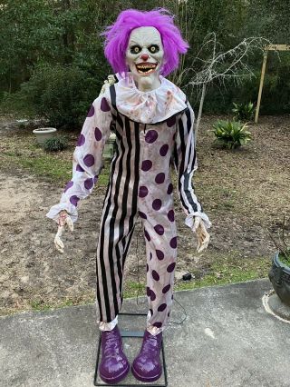 Rare 6 Ft Hugz The Clown Animatronic - Spirit Halloween Scary Prop