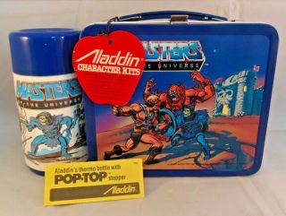 1984 Vintage Aladdin He - Man Masters Of Universe Lunchbox & Thermos Nm Tags