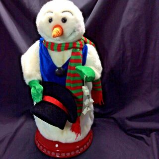Gemmy Snowman Snowflake Spinning Animated Christmas Snow Miser Dances See Video
