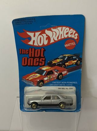 Rare Vintage 1981 Hot Wheels Mercedes 380 Sel Blister Pack Nip Hong Kong