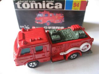 Tomica No94 Ud Condor Chemical Fire Truck Black Box Made In Japan Tomy 70 