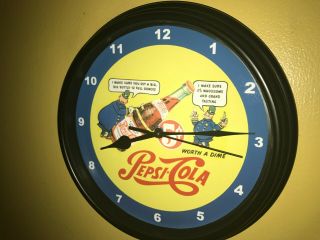 Pepsi Cola Cops Police Soda Fountain Kitchen Diner Advertising Wall Clock Sign