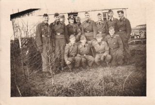 Wwii Snapshot Photo Group Of German Soldiers 1944 Note On Back 57