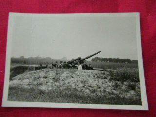 Wwii German Photo Combat Soldiers In Pit With 88mm