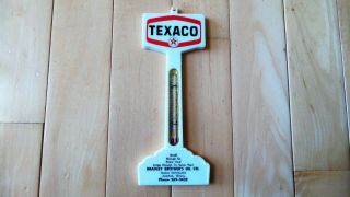 Vintage Texaco Pole Sign Thermometer - Bradley Brother 