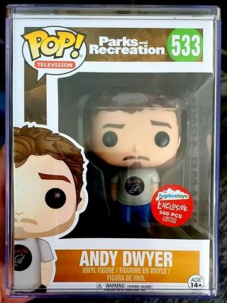 Real Funko Pop Television Parks & Rec Andy Dwyer Mouse Rat Fugitive Toys Le 500