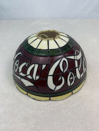 Vtg Coca Cola " Stained Glass " Lamp Shade
