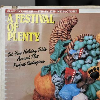 Vintage Wee Crafts Thanksgiving Paintable Centerpiece Kit - A Festival of Plenty 2