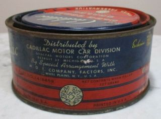 Vintage Cadillac Blue Coral Sealer Tin Can Exclusive Cadillac Accessories U.  S.  A. 3