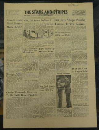 Ww2 Stars & Stripes - 33 Japanese Ships Sunk - May 28,  1945 Misc1423