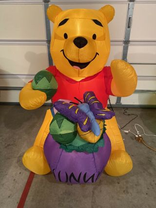 Disney Winnie The Pooh 5ft Easter Gemmy Airblown Inflatable 2004 Awesome Decor