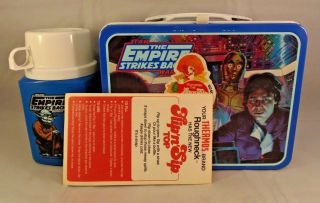 1981 Vintage Star Wars Empire Strikes Back Lunchbox & Thermos Sticker