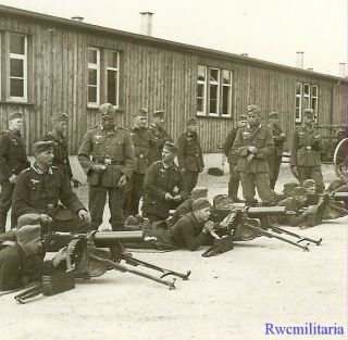 Port.  Photo: Great Wehrmacht Troops Training On Mg.  08 Heavy Machine Guns (2)