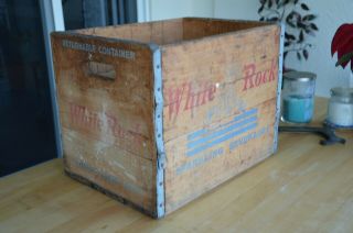 1960’s White Rock Beverage Wood Wooden Box Crate Made In USA 3